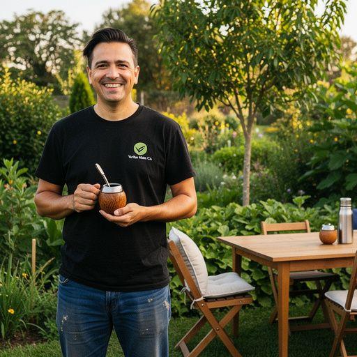 Sachet de yerba mate avec des motifs traditionnels sud-américains.